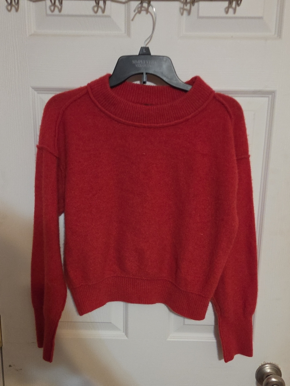 Free People Red Crewneck Sweater